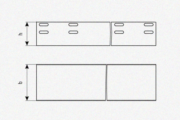 Лоток глухой ЛМГ 400х65х2000 УХЛ1, оцинкованный лист S1,0