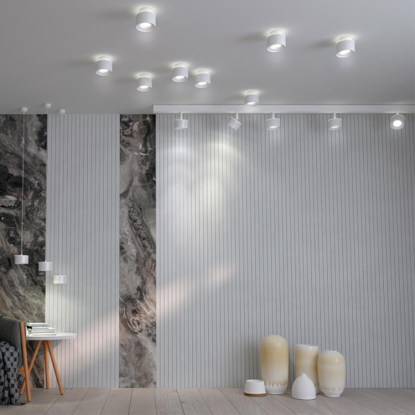 Св-к накл.с перекл.цв.темп.IP20 LED 3000К/4000К/6000К 12W вниз+3W вверх бел GIRO NOVOTECH