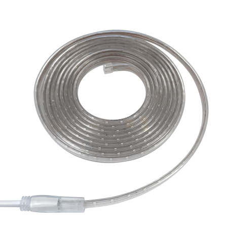 SL-55 Комплект светодиодной ленты 220В, 6Вт/м, smd2835, 60д/м, IP65, 600Лм/м, ширина подложки 10мм, 5м, х/б, 6500К, оплетка из белого ПВХ, APEYRON