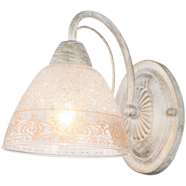 Бра Белый, Золото/Прозрачный с рисунком E14 1*60Вт 352-001-01 VELANTE