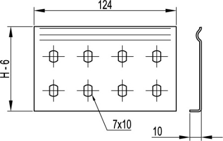 Соединитель усиленный горизонтальный , GTO 50 L DKC