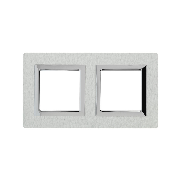 Рамка из алюминия, "Avanti", серая, 2 поста (4 мод.) DKC