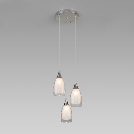 Подвесной светильник с плафонами 3*E14 15Вт хром IP20 Cosmic (50085/3 хром) Eurosvet