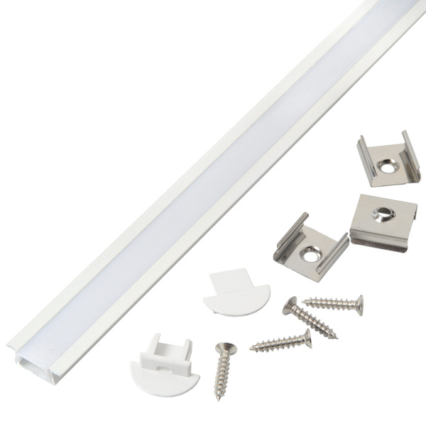 Профиль GAL-GLS-2000-7-22-W белый (2м профиль+2м рассеиватель+2 скобы +4 скобы с шурупами) General