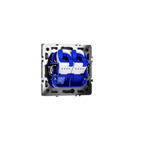 Розетка компьютерная встраиваемая Voltum S70 двойная RJ45+RJ45 КАТ.6, (титан)