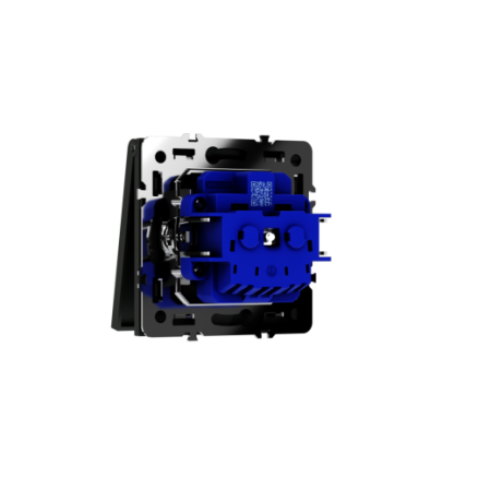 Розетка встраиваемая Voltum S70 с заземлением, защитными шторками и крышкой 16А, (титан)
