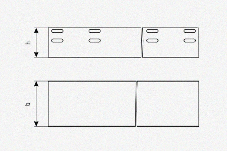 Лоток глухой ЛМГ 50х65х2000 УТ1,5, оцинкованный лист, S1,0