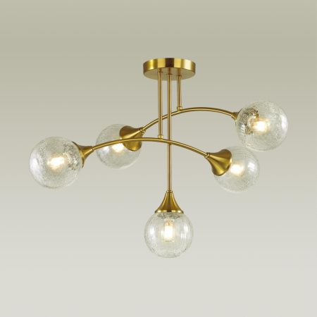 Люстра потолочная E14 5*40W 220V YOKO латунь LUMION