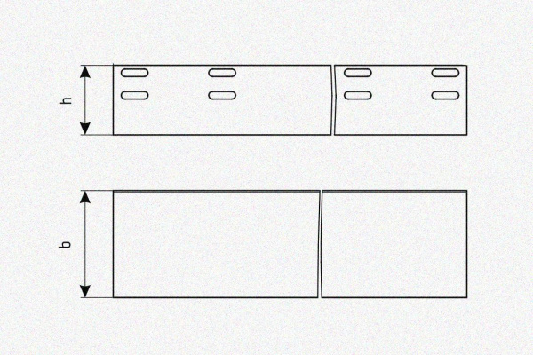 Лоток глухой ЛМГ 50х65х2000 УТ1,5, оцинкованный лист, S1,0