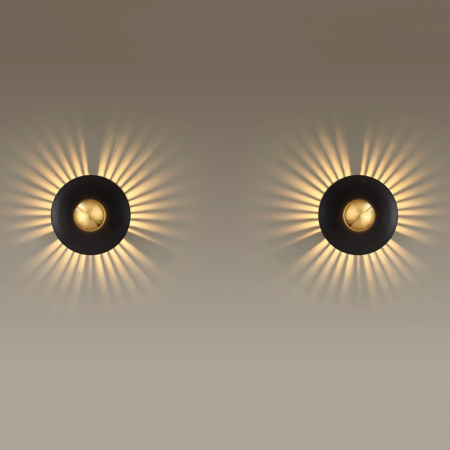 Настенный св-к IP20 LED 13W 1520Лм 3000K ADAMAS черн/золот/металл ODEON LIGHT