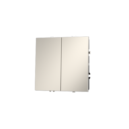 Выключатель с самовозвратом встраиваемый Voltum S70 двухклавишный 10А, (кашемир)