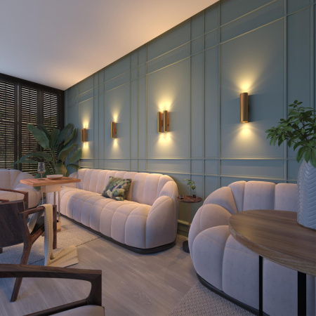 Настенный св-к E27 LED max 7W 220V DARIO золотистый/металл ODEON LIGHT