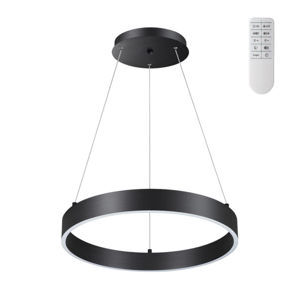 Св-к подвесной димм.,в комплекте пульт ДУ (2.4G) IP20 LED 3000К~6000К 36W 220V черный ITER NOVOTECH