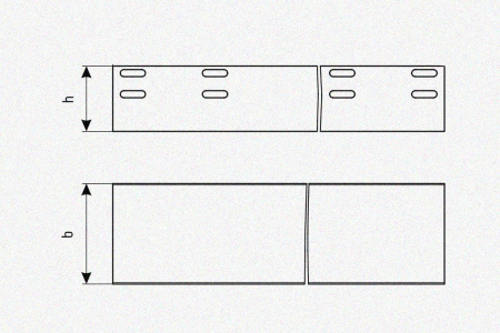 Лоток глухой ЛМГ 80х80х3000 УТ1,5, оцинкованный лист, S1,5
