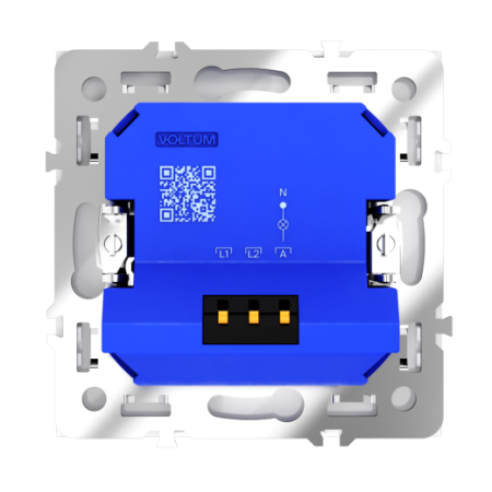 Светорегулятор встраиваемый Voltum S70 поворотно-нажимной 600 Вт, (белый глянцевый)