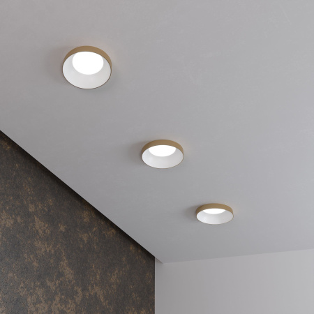 Встраиваемый точечный светильник GU10 белый, золотой IP20 (a053338) Elektrostandard