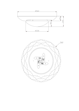 Потолочный светильник 4*E14 40Вт Золото IP20 Marte H012CL-04G Maytoni
