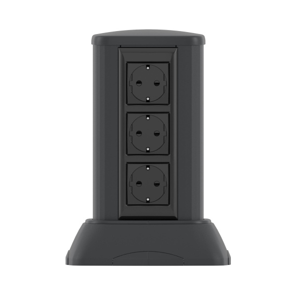 Миниколонна алюминиевая, 0.25м, цвет чёрный DKC