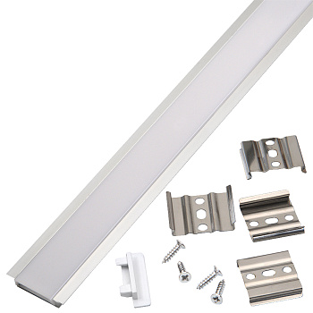 Профиль GAL-GLS-2000-6-31 (2м профиль+2м рассеиватель+ 2 заглушки +4 скобы с шурупами) General