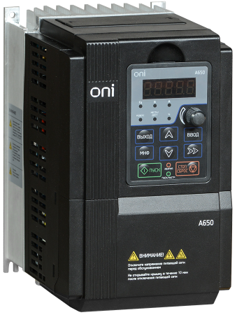 Преобразователь частоты A650 380В 3Ф 7,5кВт 17А со встроенным тормозным модулем ONI