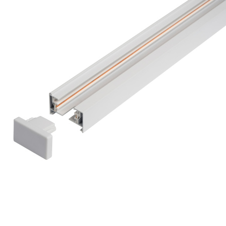 Шинопровод белый 2м PTR 2M-WH с токоподводом и заглушкой Jazzway