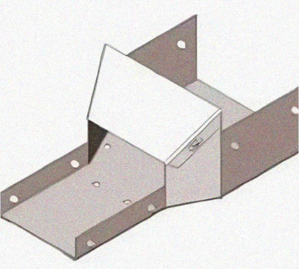 Лоток переходной замковый ЛПЗ 150х100-100х50 УХЛ1, оцинкованный лист, S1,5