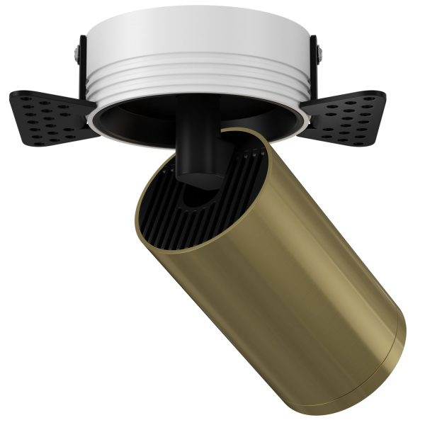 Встраиваемый светильник 1*GU10 10Вт Черный и Латунь IP20 FOCUS S C058CL-1BBS Technical