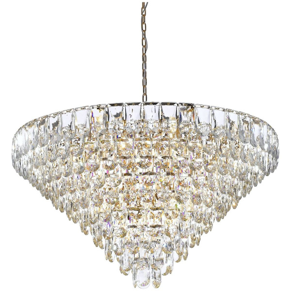 Люстра подвесная Белое золото/Прозрачный E14 29*40Вт WE106.29.103 WERTMARK