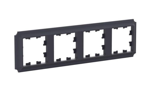 ATLASDESIGN ANTIQUE 4-постовая РАМКА, универсальная, КАРБОН Schneider Electric