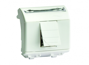 USB 2.0 со шторкой, Brava, белая, 2мод DKC