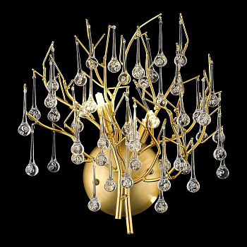 Светильник настенный Матовое золото/Прозрачный G9 2*40Вт WE189.02.401 WERTMARK