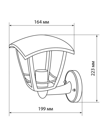 Светильник садово-парковый "СИТИ" НБУ 07-60-003 У1 6-ти гранник настенный вверх серый TDM