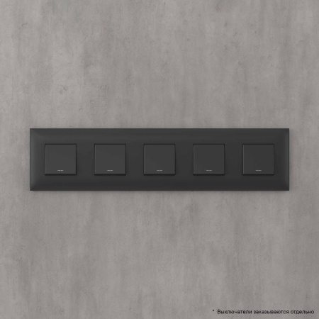 Рамка "Avanti", "Черный матовый", 5 постов (10 мод.) DKC