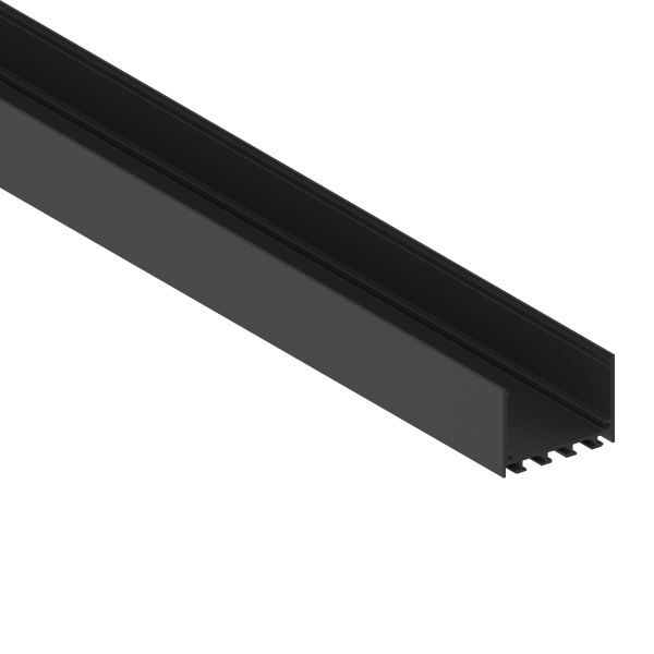 Donel Накладной алюминиевый профиль, 50х35х3000. Цвет: Чёрный матовый, RAL9005,Серия:DN8ALE
