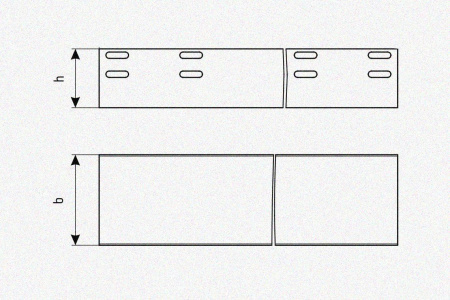 Лоток глухой ЛМГ 600х65х2000 УТ1,5, оцинкованный лист S1,5