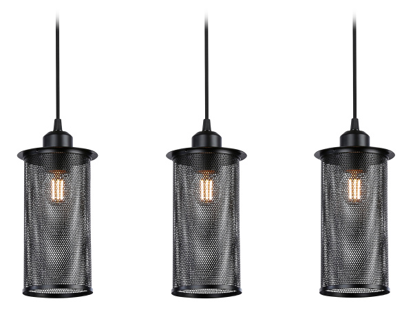 Подвесной светильник в стиле лофт TR8164/3 BK черный E27*3 max 40W 580*102*1060 Ambrella Light