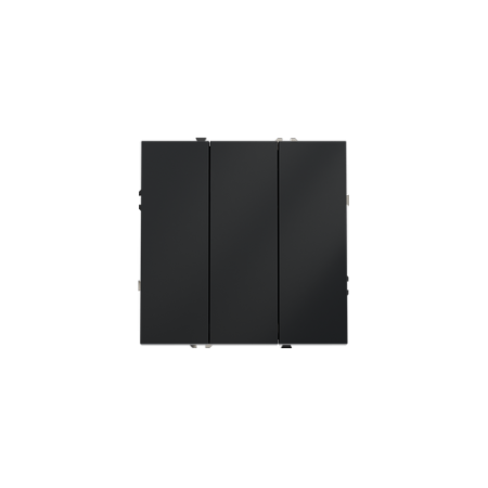 Выключатель встраиваемый Voltum S70 трехклавишный 10А, (графит)