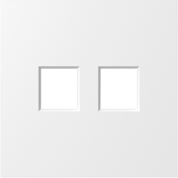 Donel S08 матовый белый накладка 2-я для розеток RJ45,TV,SAT, серия DB