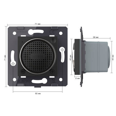 Колонка Bluetooth 5.0, цвет черный (механизм) Livolo