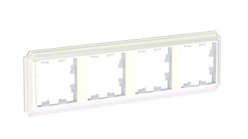 ATLASDESIGN ANTIQUE 4-постовая РАМКА, универсальная, ЖЕМЧУГ Schneider Electric