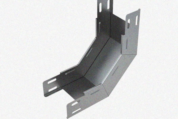 Лоток замковый глухой КСЗГ 400х50-90 УХЛ1 для поворота трассы вниз на 90, горячее цинкование, S1,5