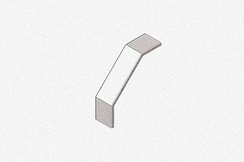 Крышка лотка замкового КЛСЗ 500х100-90 УХЛ1 для поворота трассы вниз на 90, оцинкованный лист, S1,5