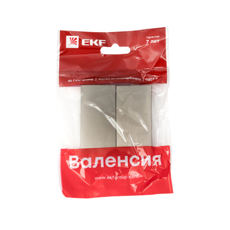 Валенсия Лицевая панель выключателя 2-кл, 10А кашемир EKF