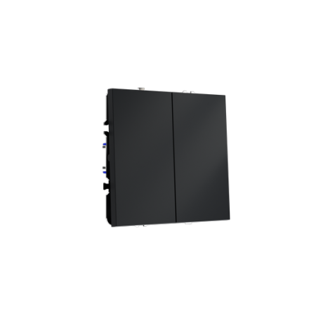 Выключатель встраиваемый Voltum S70 двухклавишный 10А, (графит)