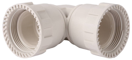 Соединитель "ШиреФит" угловой 90° "накидная гайка - накидная гайка", 32мм ЗУБР