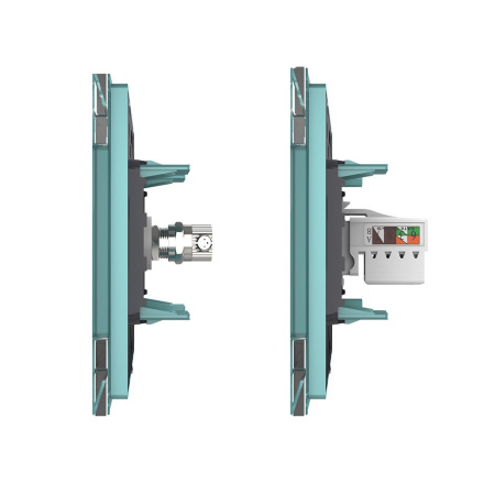 Розетка ТВ/КОМП RJ-45 Зеленая Livolo