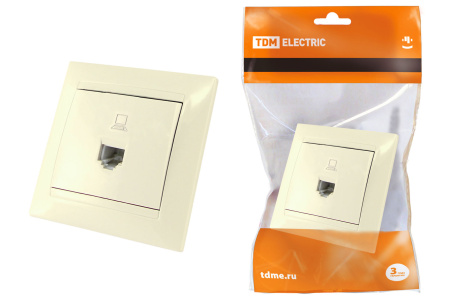 Розетка компьютерная RJ45 сл. кость "Лама" TDM