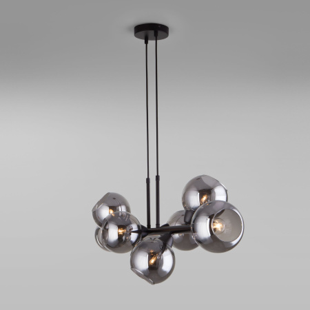 Подвесной светильник с плафонами 8*E14 40Вт черный IP20 (70113/8 дымчатый) Eurosvet