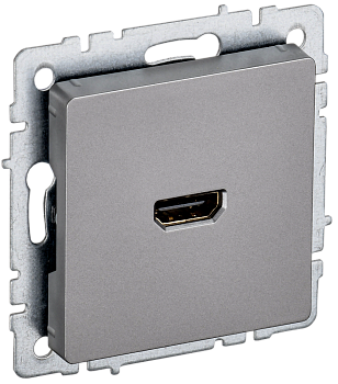 BRITE Розетка HDMI РHDMI-0-БрС сталь IEK