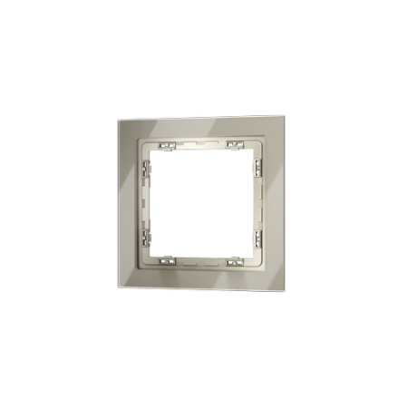 Рамка стеклянная Voltum S70 на 1 пост, (шелк, стекло)